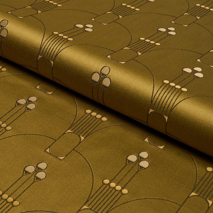 Schumacher Swanson Scallop Olive Fabric 85601