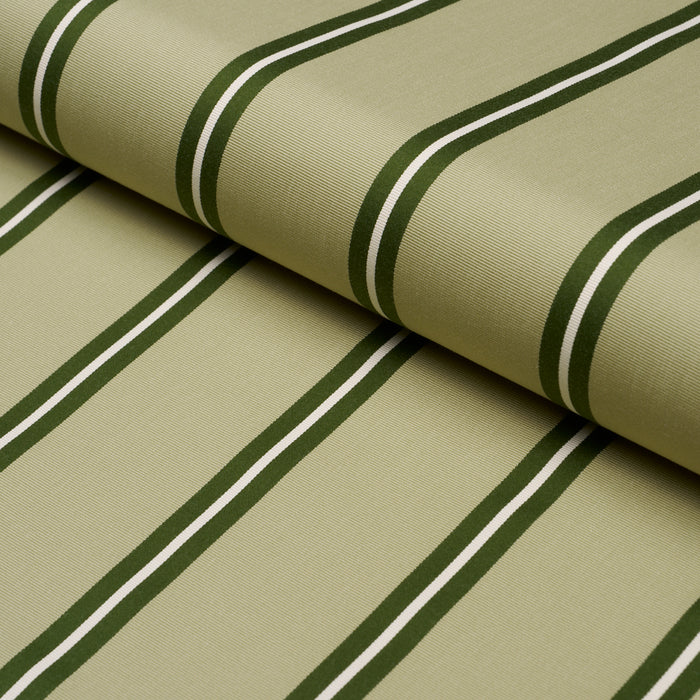 Schumacher Briony Stripe Leaf Fabric Sample 85622