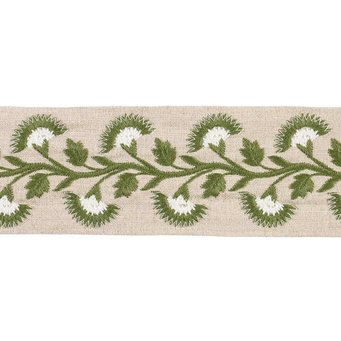 Schumacher Lottie Tape Moss Trim Sample 85654