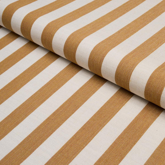 Schumacher Hanson Indoor/Outdoor Stripe Marigold Fabric 85806