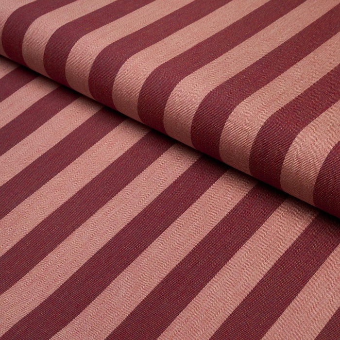 Schumacher Hanson Indoor/Outdoor Stripe Raspberry Fabric 85807