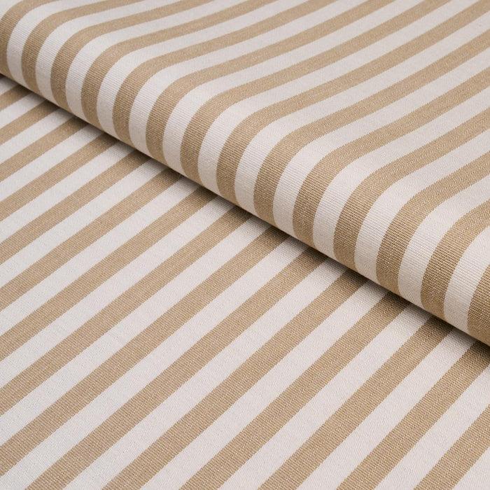 Schumacher Hanson Indoor/Outdoor Stripe Narrow Sand Fabric 85810