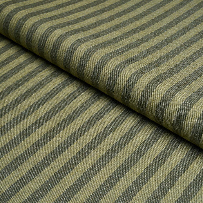 Schumacher Hanson Indoor/Outdoor Stripe Narrow Green Fabric 85815