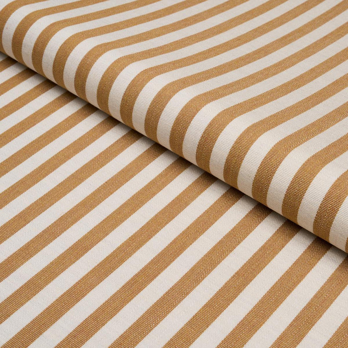 Schumacher Hanson Indoor/Outdoor Stripe Narrow Marigold Fabric 85816