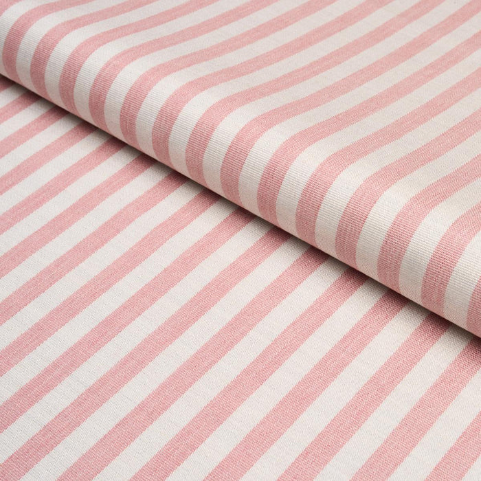Schumacher Hanson Indoor/Outdoor Stripe Narrow Pink Fabric 85817