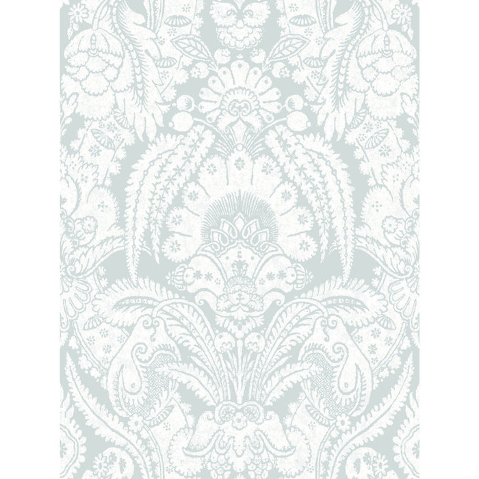 Cole & Son Chatterton Pale Blue And White Wallpaper Sample 94/2011.CS.0