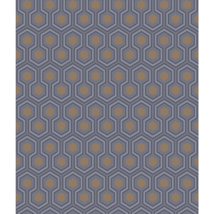 Cole & Son Hicks Hexagon Dk Gry/Bronz Wallpaper Sample 95/3015.CS.0