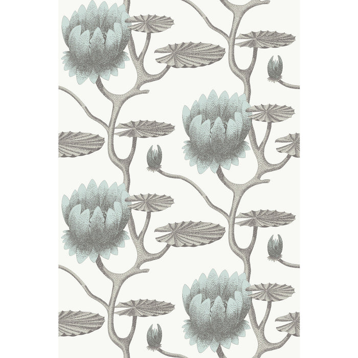 Cole & Son Summer Lily Aqua/White Wallpaper Sample 95/4022.CS.0