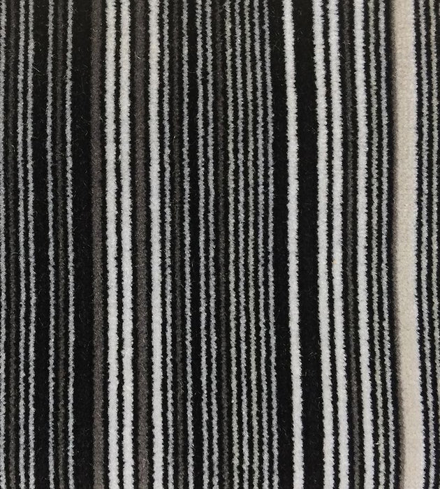 Aldeco Pinstripe Velvet Black & White Fabric A918370001