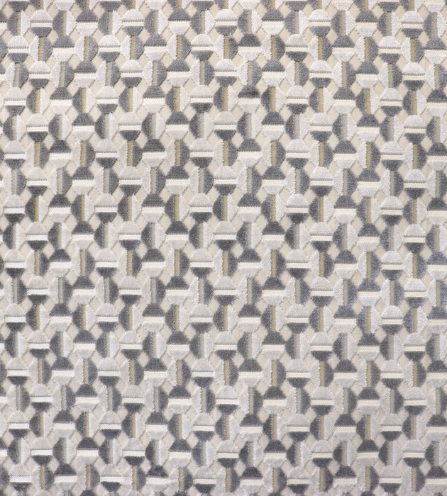 Aldeco Lumiere Jacquard Velvet Natural Greige Fabric A9LUMI0001