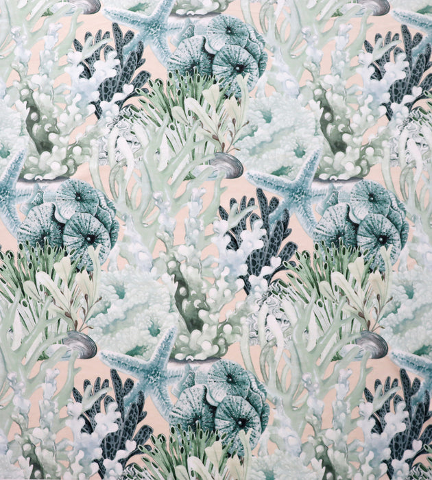 Aldeco Sealife Velvet Aqua Mist Fabric A9SEAL0001