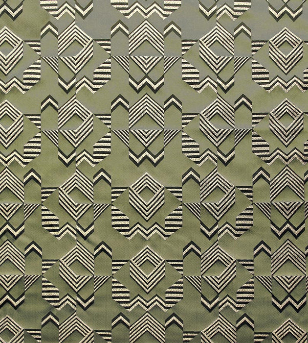 Aldeco Albers Green Gold Fabric Sample A9ALBE0002