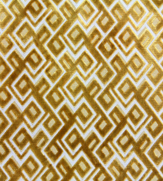 Aldeco Anni Jacquard Velvet Golden Linen Fabric A9ANNI0002