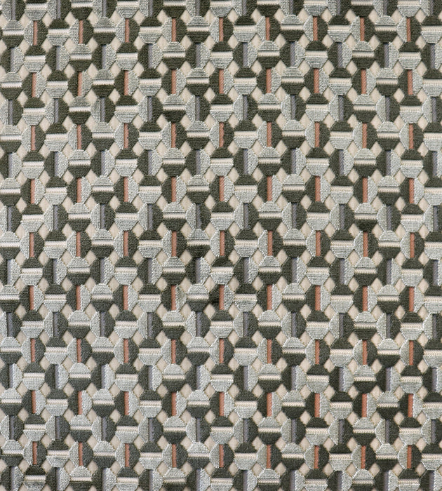 Aldeco Lumiere Jacquard Velvet Catwalk Taupe Fabric Sample A9LUMI0002