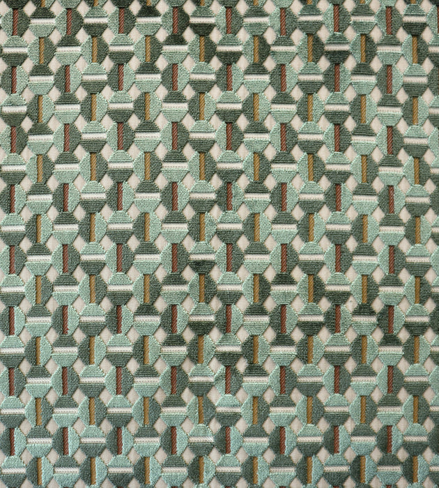 Aldeco Lumiere Jacquard Velvet Privilege Green Fabric A9LUMI0003