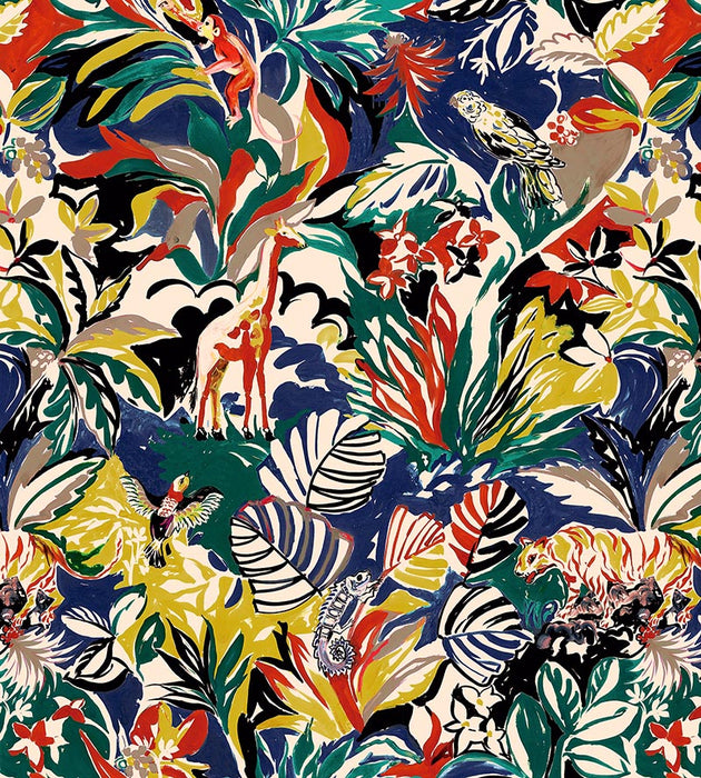 Aldeco Botanical Dream Blue Beauty Fabric Sample A9BOTA0004