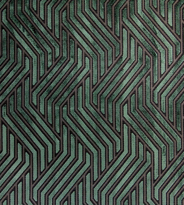 Aldeco Modernist Jacquard Velvet Moss Green Fabric A9MODE0004