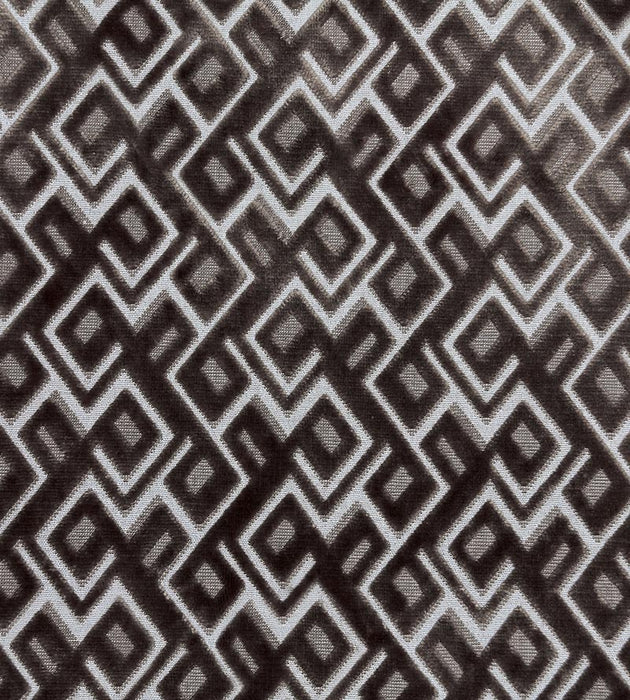 Aldeco Anni Jacquard Velvet Dark Taupe Linen Fabric A9ANNI0006