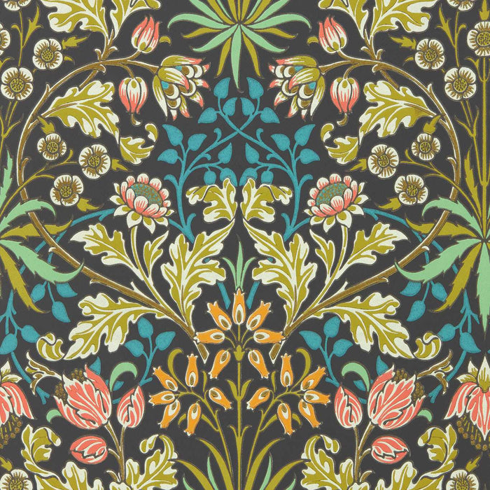 Morris & Co Hyacinth Enchanted Green Wallpaper AARC510009
