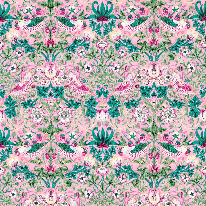 Morris & Co Strawberry Thief Miami Strip Wallpaper AARC510021