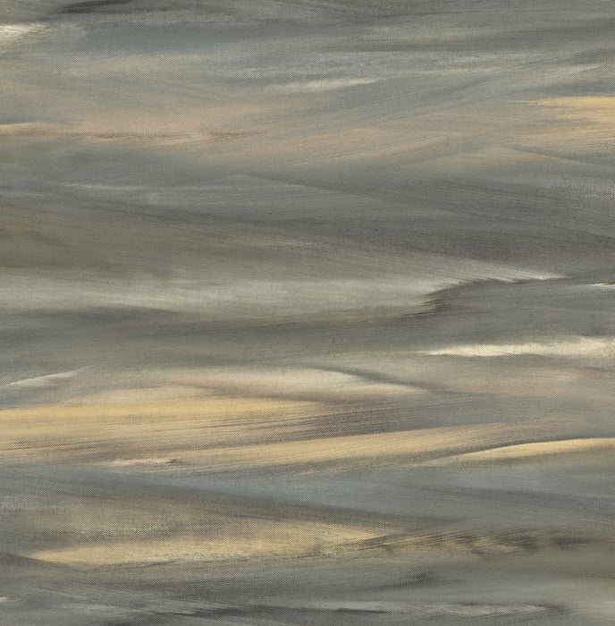 Seabrook Designs Rainbrow Brush Gold, Greige, & Tan Wallpaper Sample AH40200