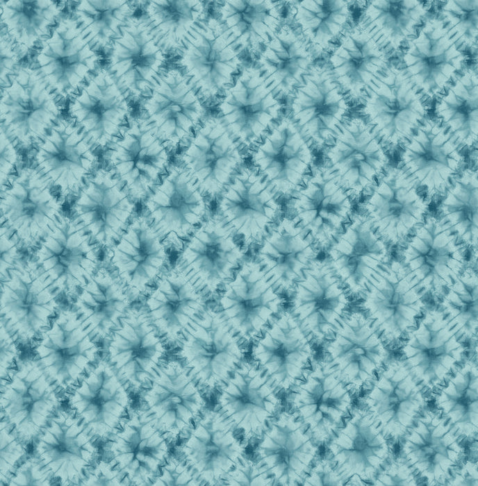 Seabrook Designs Shibori Geo Metallic Teal Wallpaper Sample AH40602