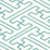 Alan Campbell Saya Gata Lines Dark Turquoise Wallpaper Sample AP207-11