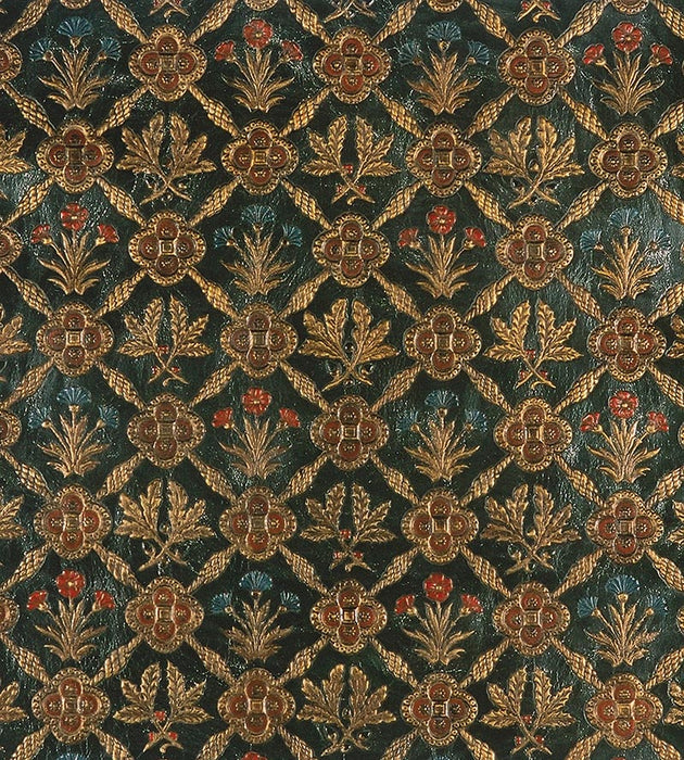Old World Weavers Cuir Chene Green/Gold Fabric AQ22CD0003