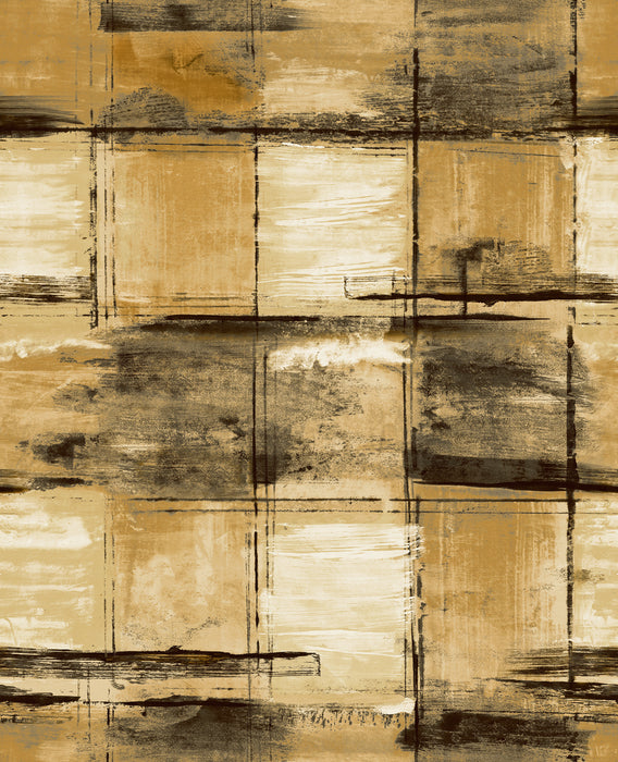 Seabrook Designs Curie Texture Metallic Gold And Ebony Wallpaper Sample AV50305