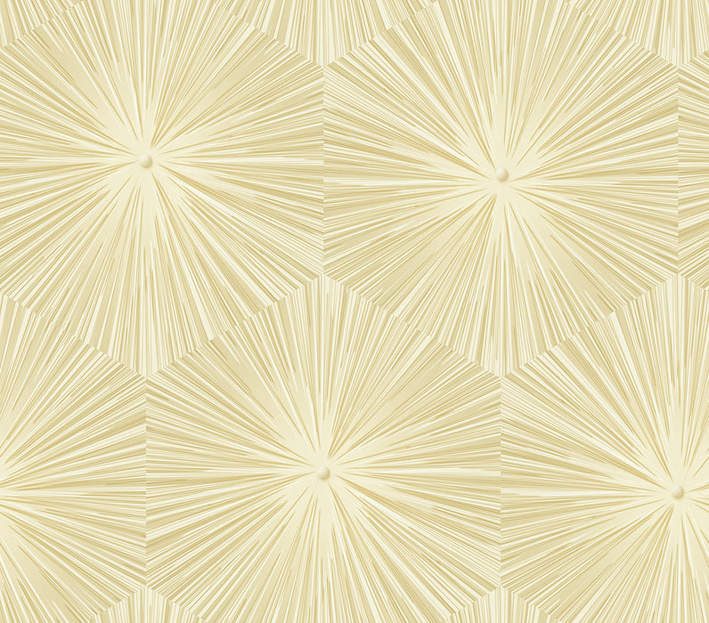 Seabrook Designs Chadwick Starburst Metallic Gold And White Wallpaper AV51105