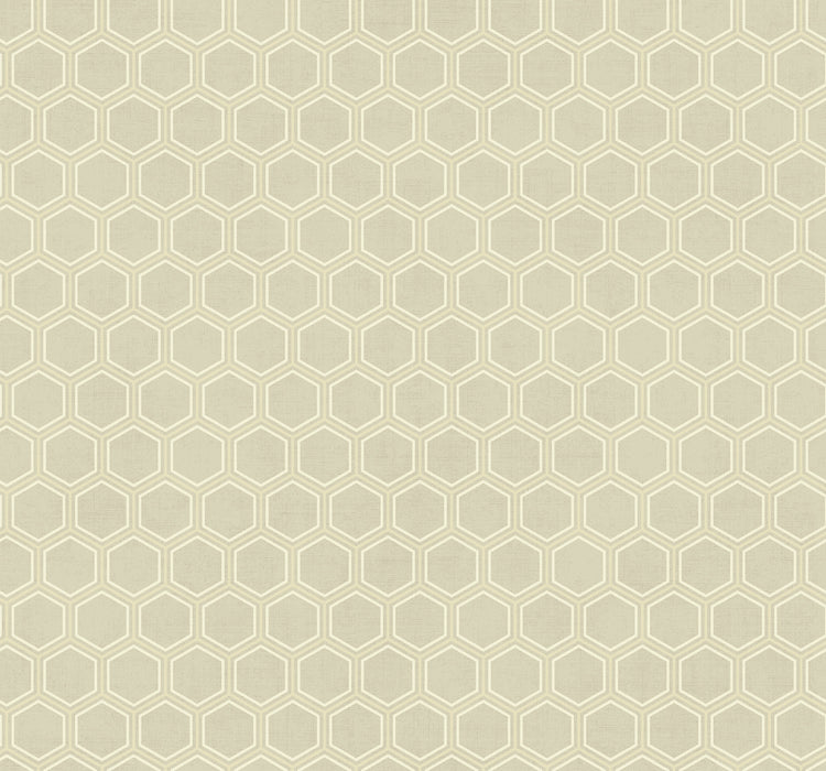 Seabrook Designs Curie Geo Beige And Silver Wallpaper AV51208