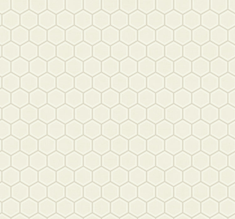 Seabrook Designs Curie Geo Metallic Silver And Pearl Wallpaper Sample AV51210