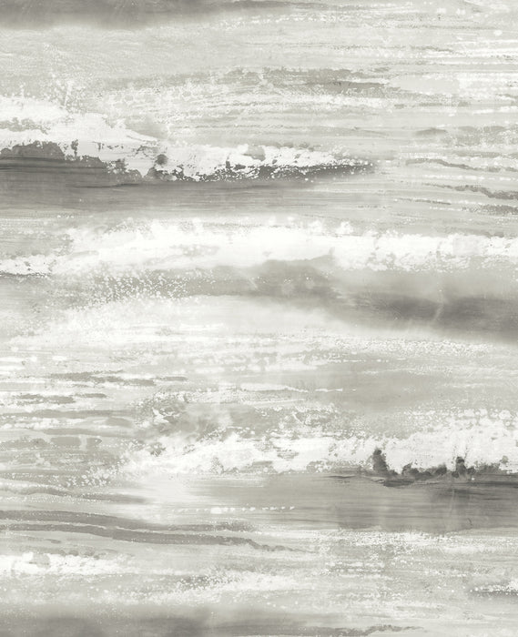 Seabrook Designs Moseley Waves Grey Wallpaper Sample AV51700