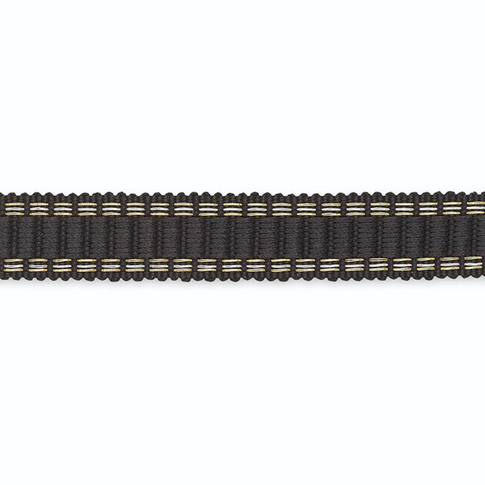 Schumacher Devon Braid Onyx/Metallic Trim B130-12