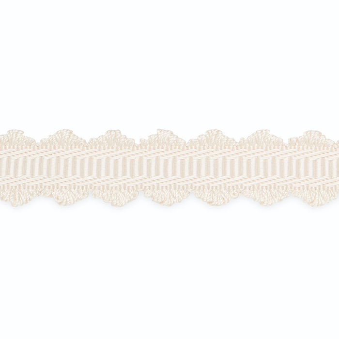 Schumacher Leah Double Scalloped Braid Blanc Trim B153-1