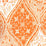 China Seas Balinese Batik Orange Cream Wallpaper Sample 6630-04WP