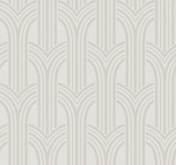 Seabrook Designs Déco Arches Pearlescent Wallpaper Sample BD50400