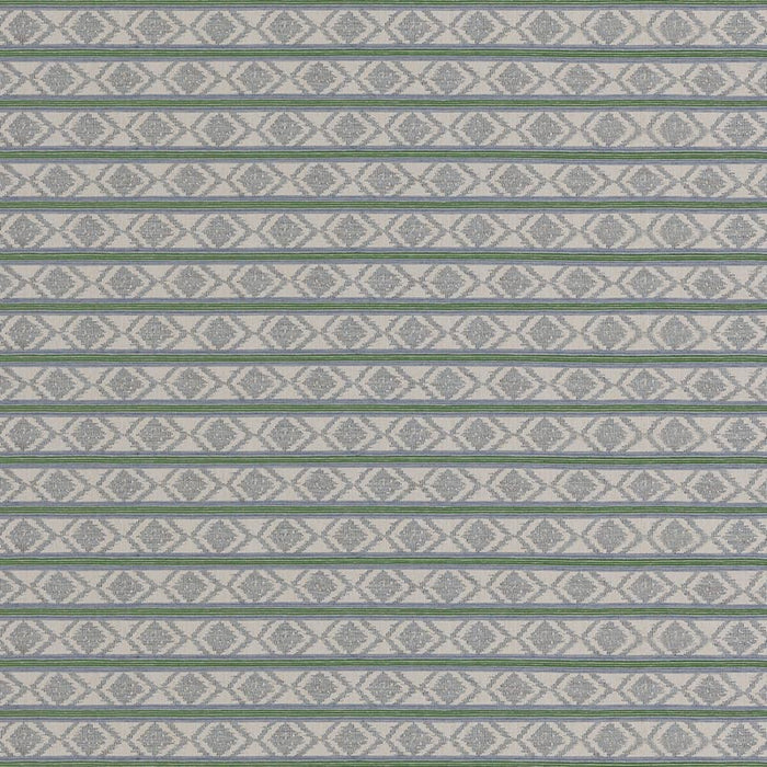 GP & J Baker Burford Stripe Blue/Green Fabric BF11034.7.0