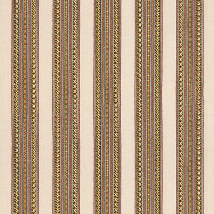 GP & J Baker Worlds Apart Aqua/Ochre Fabric BF11059.5.0