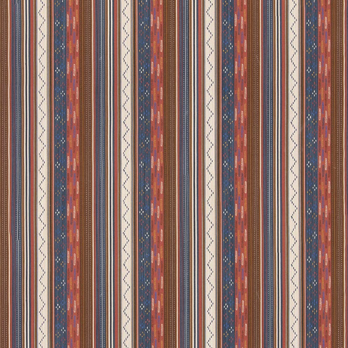 GP & J Baker Runaway Coral/Indigo Fabric BF11060.1.0