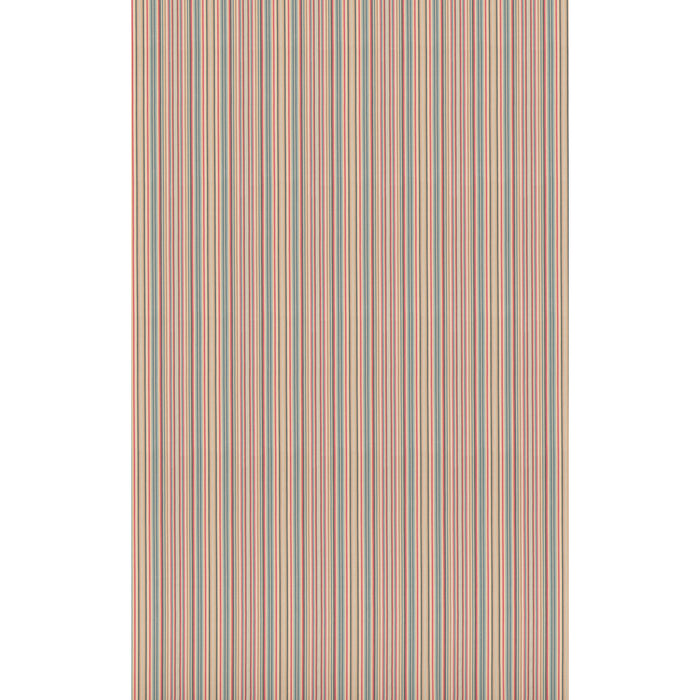 GP & J Baker Luna Stripe Teal/Red Fabric Sample BF11117.2.0