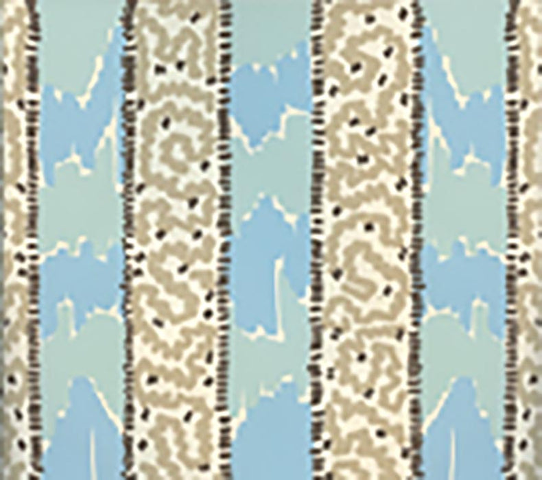 China Seas Bijou Stripe New Blue Brown Taupe Wallpaper 5060-03WP