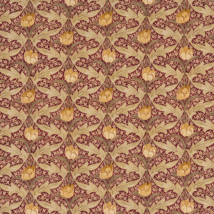GP & J Baker Tulip & Jasmine Red/Ochre Fabric BP10622.2.0