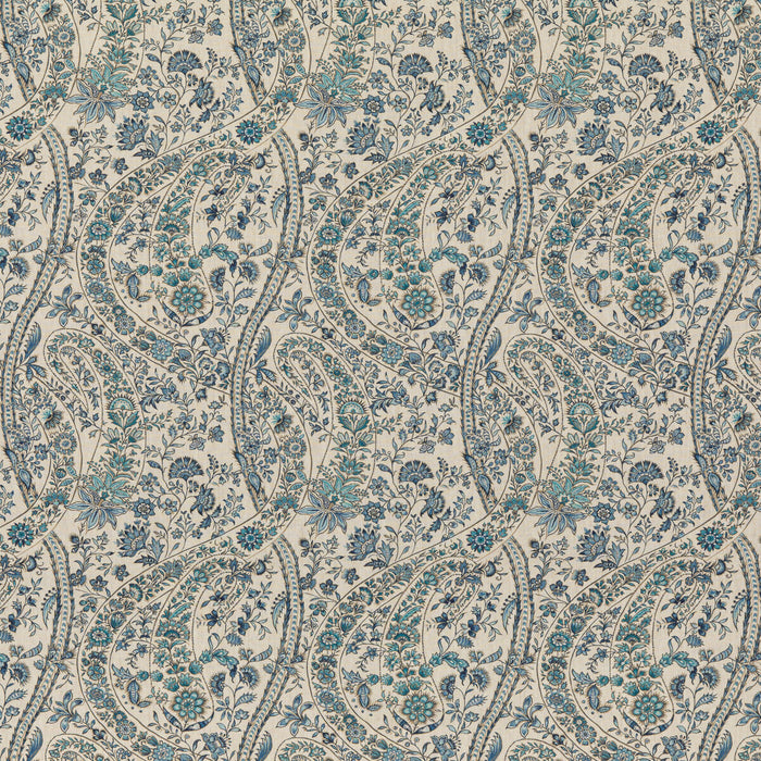 GP & J Baker Bukhara Paisley Blue Fabric Sample BP10835.1.0