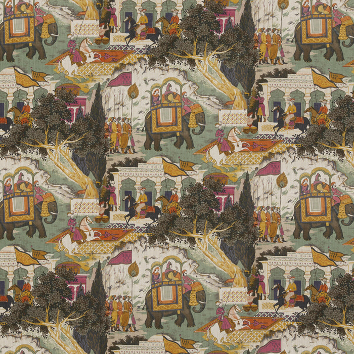 GP & J Baker Shalimar Aqua Fabric Sample BP10927.3.0