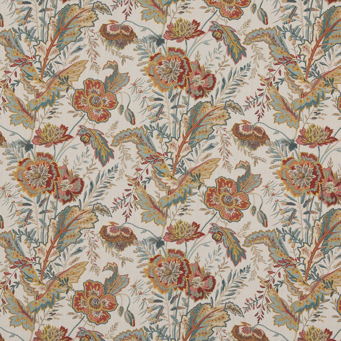 GP & J Baker Indienne Flower Red/Teal Fabric BP10938.3.0