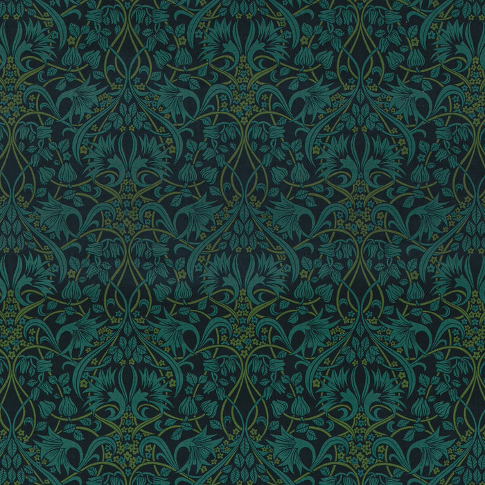 GP & J Baker Fritillerie Velvet Indigo/Teal Fabric BP10975.1.0