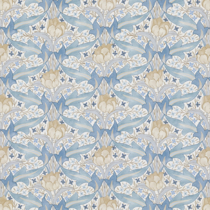 GP & J Baker Tulip & Jasmine Cotton Blue Fabric BP10977.2.0