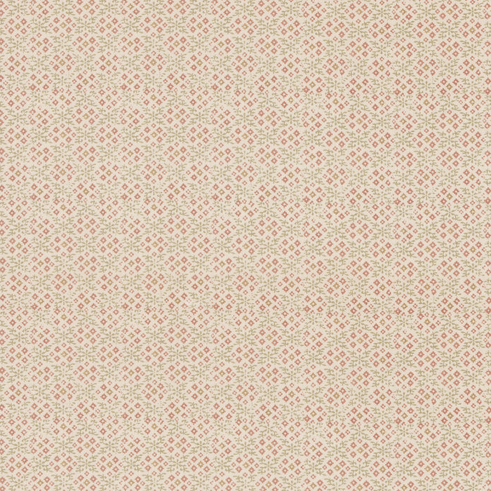 GP & J Baker Grantly Green/Red Fabric Sample BP11001.6.0