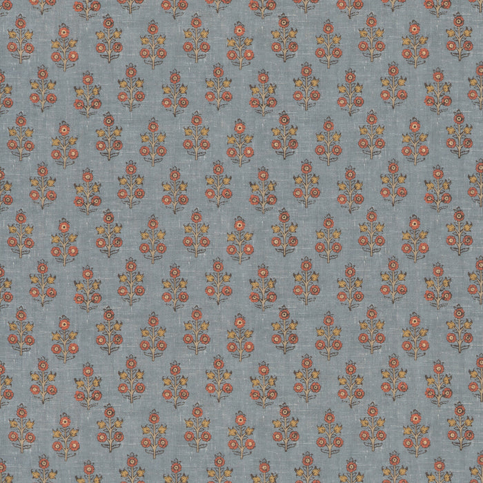 GP & J Baker Poppy Sprig Denim Fabric Sample BP11003.1.0